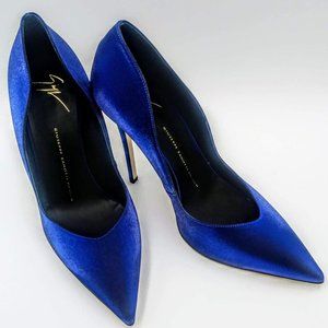 Giuseppe Zanotti Electric Blue Satin Pump